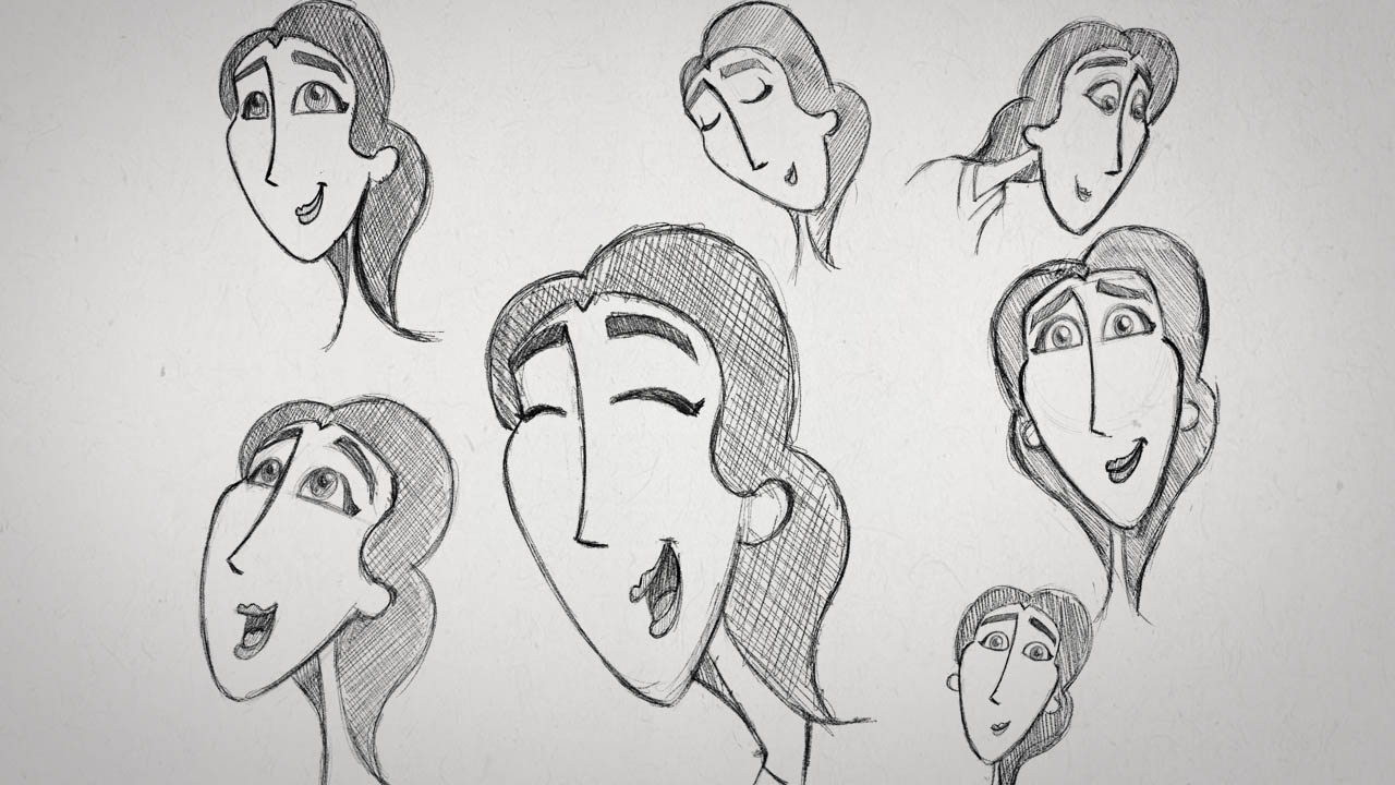 Illustrated sketches for a project. Designed using oldschool pencil and pen.